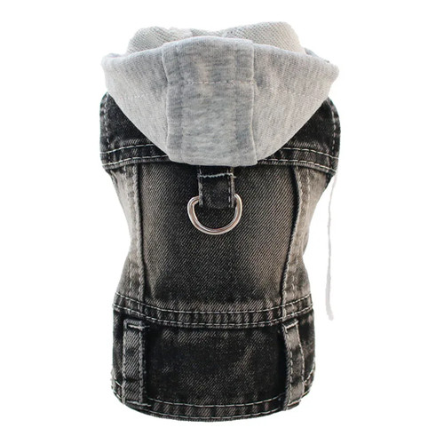 Dog denim jacket - denim, with