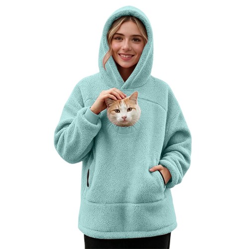 Pet pouch hoodie cat dog - cat,