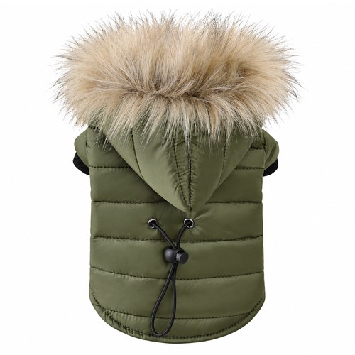 Winter dog coat hooded jacket - hooded,